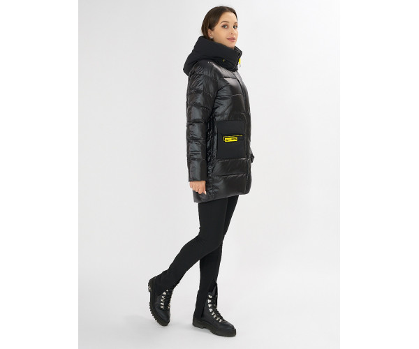 Куртка зимняя черного цвета 7501Ch