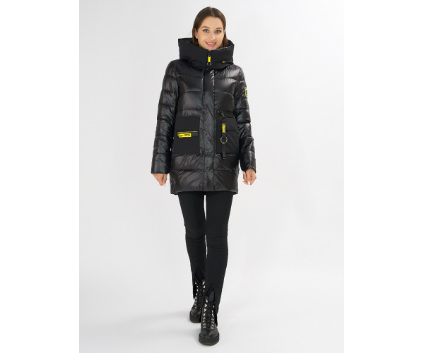 Куртка зимняя черного цвета 7501Ch