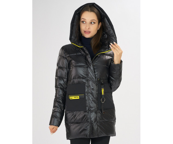 Куртка зимняя черного цвета 7501Ch