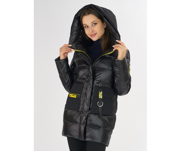 Куртка зимняя черного цвета 7501Ch