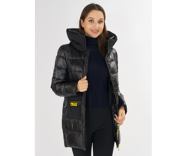 Куртка зимняя черного цвета 7501Ch