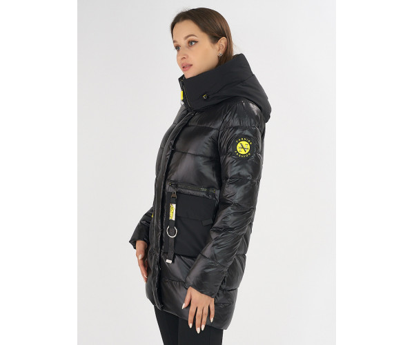 Куртка зимняя черного цвета 7501Ch