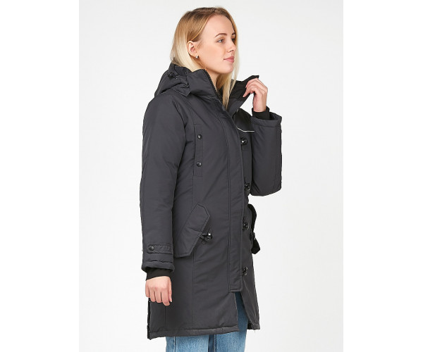 Женская зимняя парка черного цвета 1806Ch