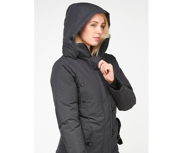 Женская зимняя парка черного цвета 1806Ch