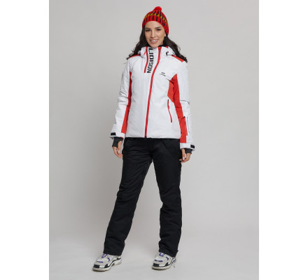 Горнолыжный костюм женский белого цвета 077033Bl