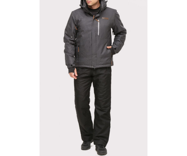 Мужской зимний костюм горнолыжный темно-серого цвета 01901TC