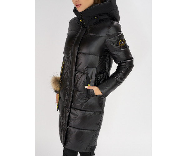 Куртка зимняя черного цвета 72168Ch