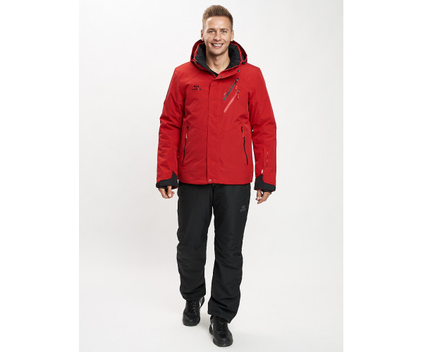 Горнолыжная куртка мужская красного цвета 77010Kr