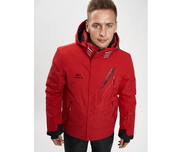 Горнолыжная куртка мужская красного цвета 77010Kr