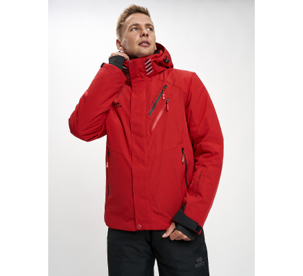 Горнолыжная куртка мужская красного цвета 77010Kr