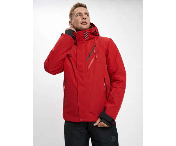 Горнолыжная куртка мужская красного цвета 77010Kr