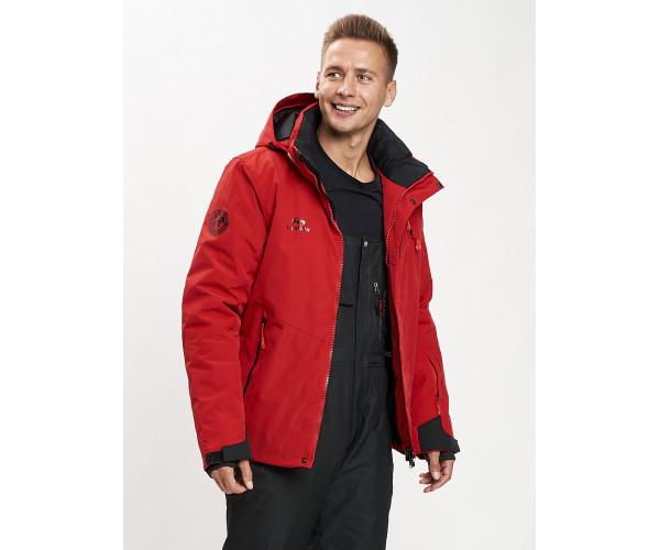Горнолыжная куртка мужская красного цвета 77010Kr