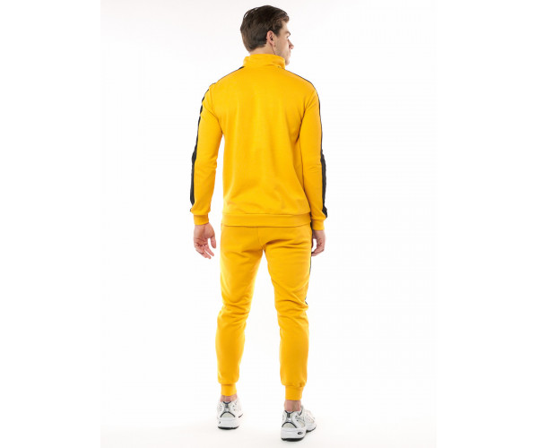 Спортивный костюм трикотажный горчичного цвета 9157G