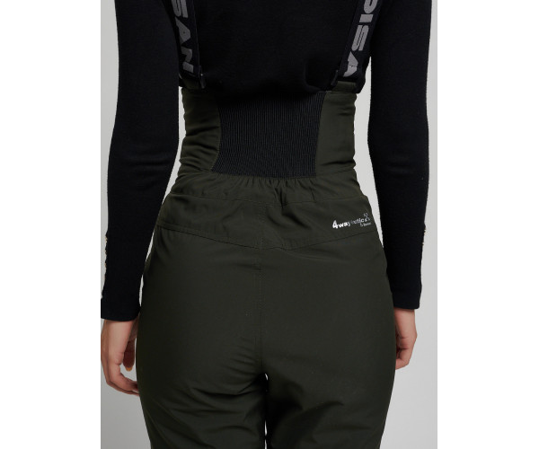 Брюки горнолыжные цвета хаки 102Kh