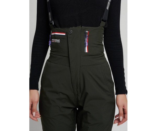 Брюки горнолыжные цвета хаки 102Kh