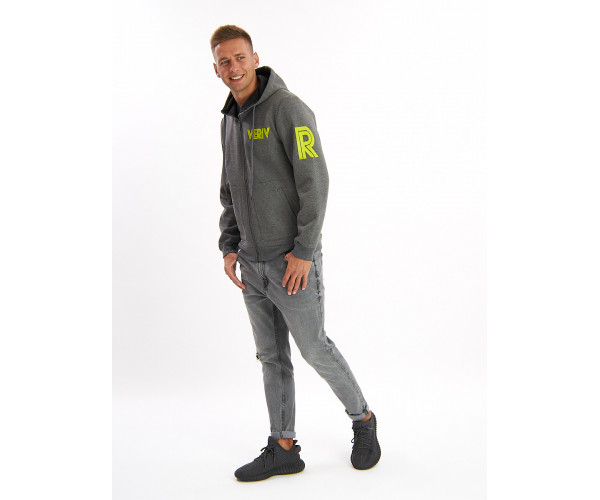 Толстовка мужская серого цвета 3003Sr