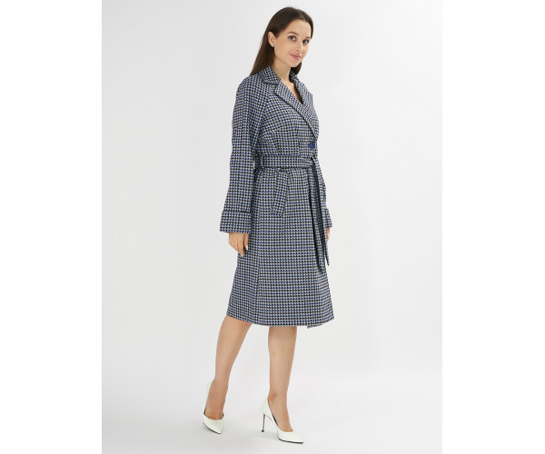 Пальто демисезонное синего цвета 42121-1S