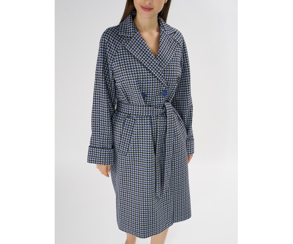 Пальто демисезонное синего цвета 42121-1S