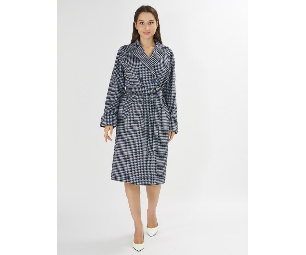 Пальто демисезонное синего цвета 42121-1S