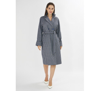 Пальто демисезонное синего цвета 42121-1S