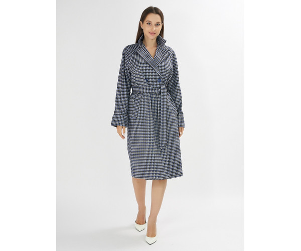 Пальто демисезонное синего цвета 42121-1S