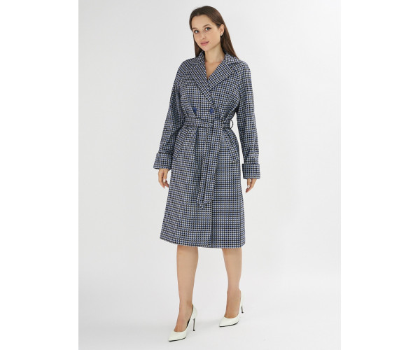 Пальто демисезонное синего цвета 42121-1S