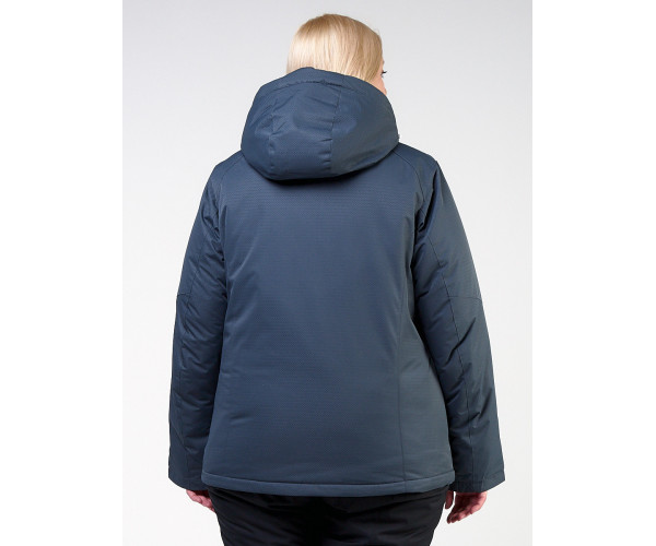 Женский зимний костюм горнолыжный большого размера темно-серого цвета 011982TC