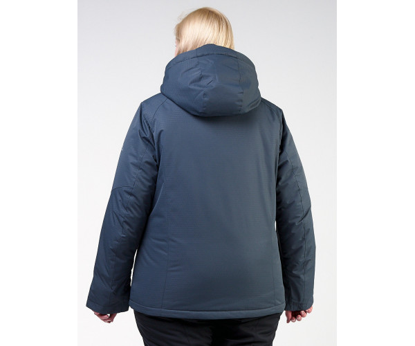 Женский зимний костюм горнолыжный большого размера темно-серого цвета 011982TC