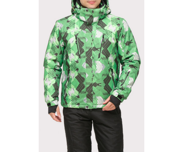 Мужской зимний костюм горнолыжный зеленого цвета 018108Z