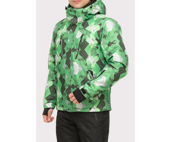 Мужской зимний костюм горнолыжный зеленого цвета 018108Z