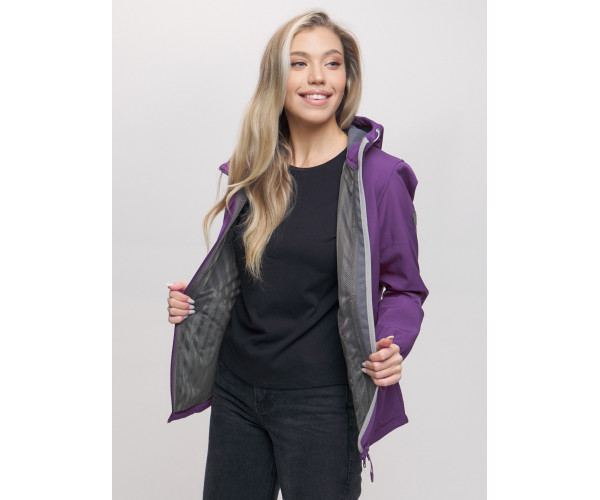 Ветровка  женская фиолетового цвета 20014-1F