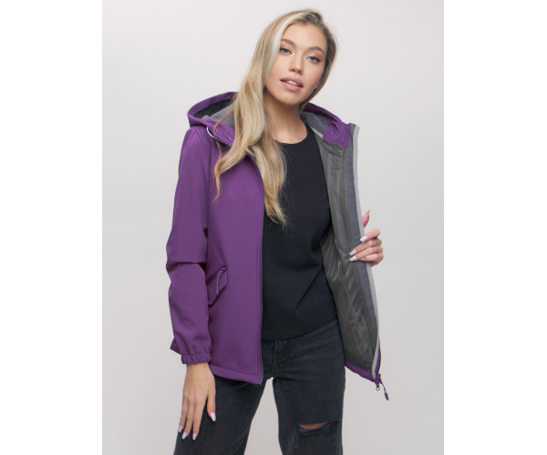 Ветровка  женская фиолетового цвета 20014-1F