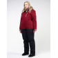 Женский зимний костюм горнолыжный большого размера бордового цвета 011982Bo