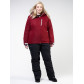 Женский зимний костюм горнолыжный большого размера бордового цвета 011982Bo