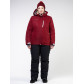 Женский зимний костюм горнолыжный большого размера бордового цвета 011982Bo
