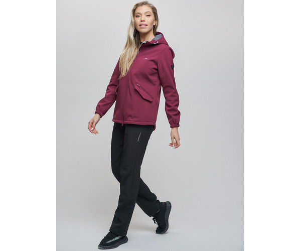 Костюм женский  бордового цвета 020014Bo