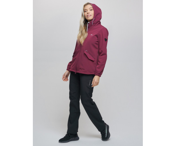 Костюм женский  бордового цвета 020014Bo