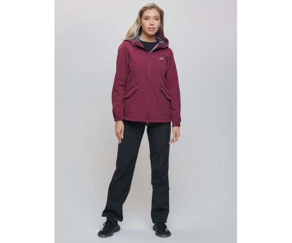 Костюм женский  бордового цвета 020014Bo