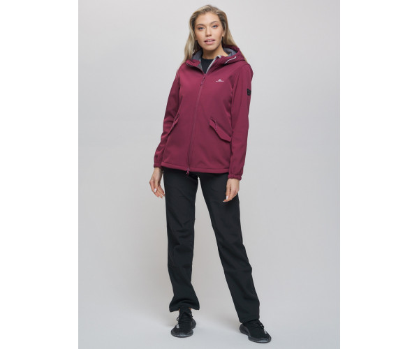 Костюм женский  бордового цвета 020014Bo