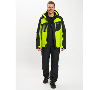 Горнолыжный костюм мужской зеленого цвета 077012Z