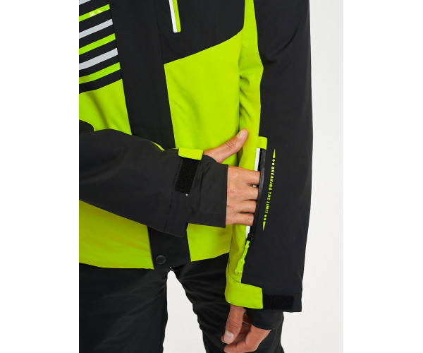 Горнолыжный костюм мужской зеленого цвета 077012Z