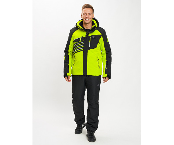 Горнолыжный костюм мужской зеленого цвета 077012Z