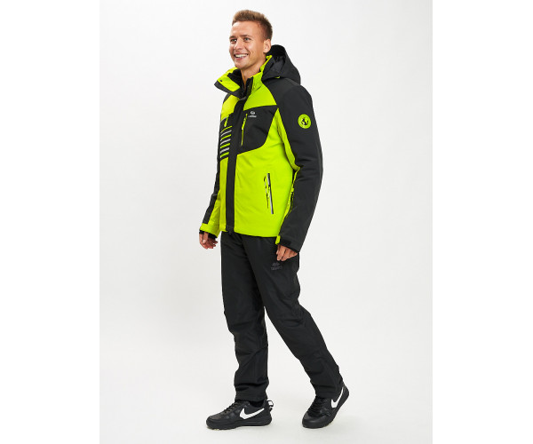 Горнолыжный костюм мужской зеленого цвета 077012Z