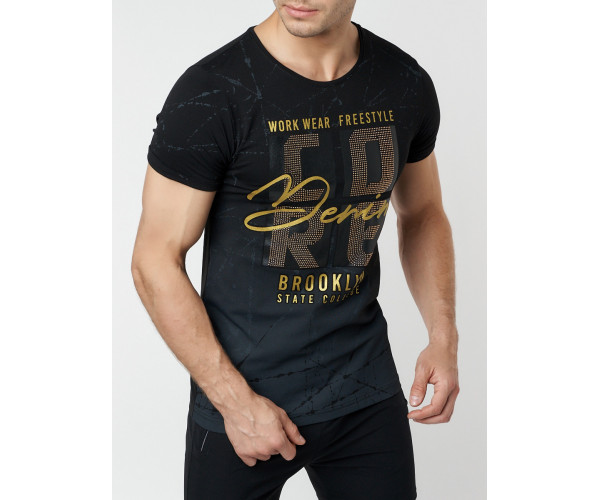 Подростковая футболка черного цвета 220145Ch