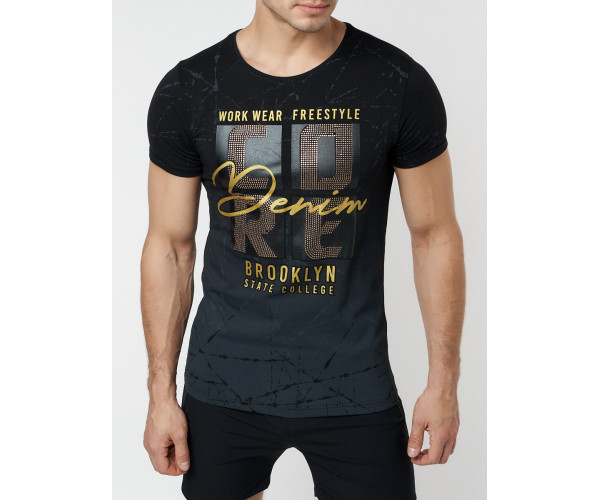 Подростковая футболка черного цвета 220145Ch