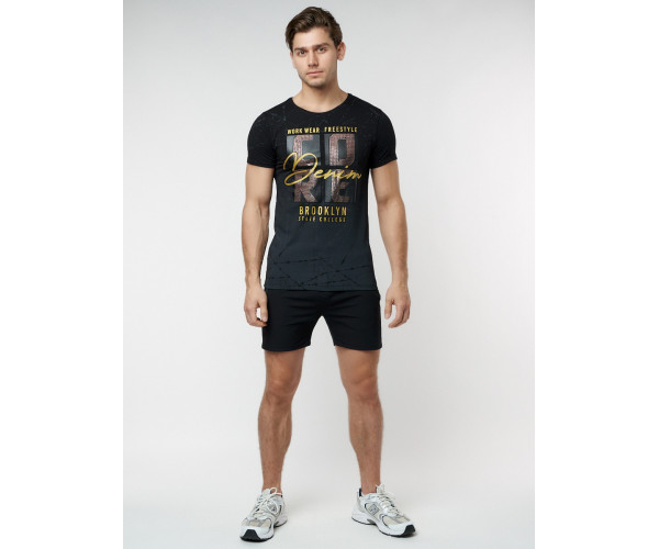 Подростковая футболка черного цвета 220145Ch