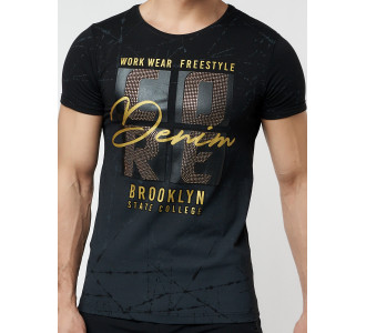 Подростковая футболка черного цвета 220145Ch