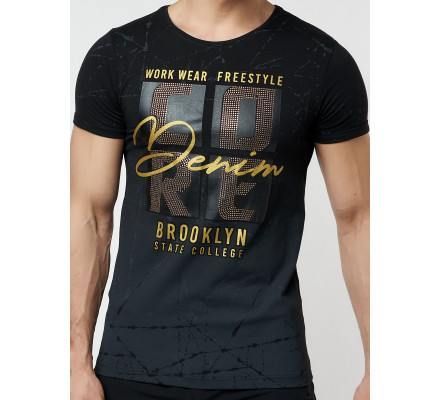 Подростковая футболка черного цвета 220145Ch