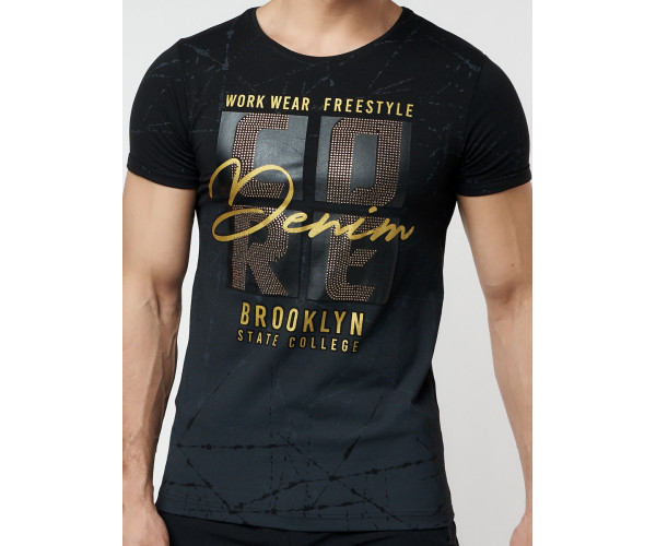 Подростковая футболка черного цвета 220145Ch