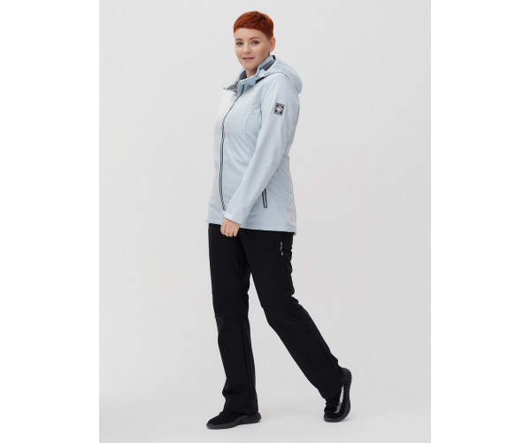 Костюм  bigsize голубого цвета 02031-1Gl